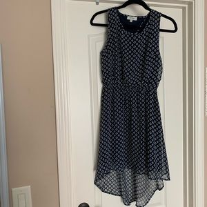 umgee navy high-low dress